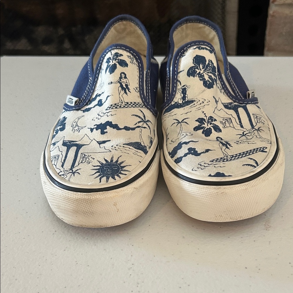 Vans SF Island Dream Ultracush Blue/wht Slip-On Sneakers Size Womens 5 Men’s 3.5 - Picture 4 of 6